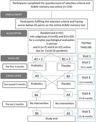 Effects of human probiotics on memory and psychological and physical measures in community-dwelling older adults with normal and mildly impaired cognition: results of a bi-center, double-blind, randomized, and placebo-controlled clinical trial (CleverAge biota)